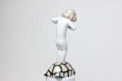  Rosenthal Rosenthal Porcelain Figurine of Child Standing on a Turtle by Gustav Oppel - 3222250