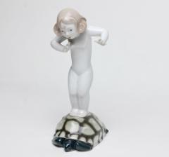  Rosenthal Rosenthal Porcelain Figurine of Child Standing on a Turtle by Gustav Oppel - 3222251