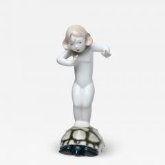  Rosenthal Rosenthal Porcelain Figurine of Child Standing on a Turtle by Gustav Oppel - 3224602