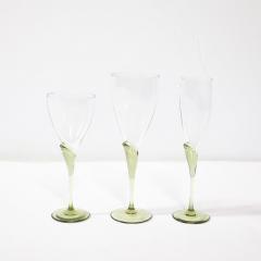  Rosenthal Set of 36 Papyrus Pattern Rosenthal Water Wine and Champagne Crystal Stemware - 4142473