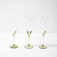  Rosenthal Set of 36 Papyrus Pattern Rosenthal Water Wine and Champagne Crystal Stemware - 4142475