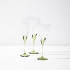  Rosenthal Set of 36 Papyrus Pattern Rosenthal Water Wine and Champagne Crystal Stemware - 4142478