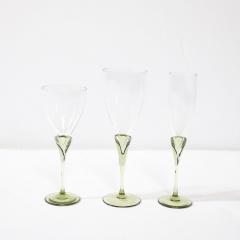  Rosenthal Set of 36 Papyrus Pattern Rosenthal Water Wine and Champagne Crystal Stemware - 4142480