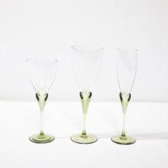  Rosenthal Set of 36 Papyrus Pattern Rosenthal Water Wine and Champagne Crystal Stemware - 4142521
