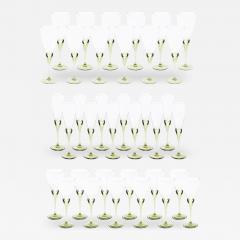  Rosenthal Set of 36 Papyrus Pattern Rosenthal Water Wine and Champagne Crystal Stemware - 4143432