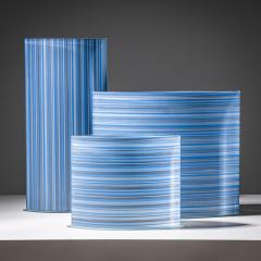  Rosenthal Set of Three Blue Vases by Rosenthal 20th Century - 4718080