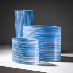  Rosenthal Set of Three Blue Vases by Rosenthal 20th Century - 4718084