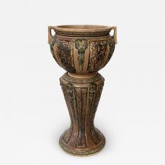  Roseville Pottery A Roseville Pottery Florentine Pattern Jardiniere on Pedestal - 3475863