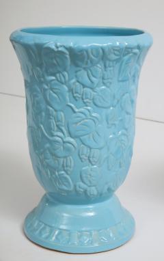  Roseville Pottery Large Scale Sky Blue Art Deco Planters Vases - 1240823