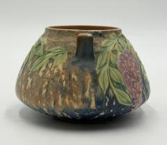  Roseville Pottery Roseville Wisteria Blue Matte Art Pottery Two Handled Vase 1930s - 4711808