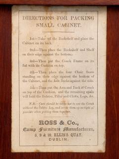  Ross Co Dublin Irish Walnut Campaign Side Cabinet Circa 1860 - 109048