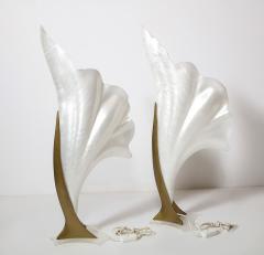  Rougier Pair of Monumental lily Form Lamps  - 1984987