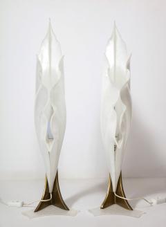  Rougier Pair of Monumental lily Form Lamps  - 1984992