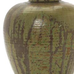  Royal Copenhagen Arts and Crafts Table Lamp in Flowing Green Glazes by Carl Halier - 3413566