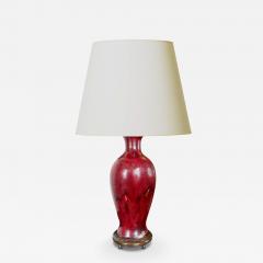  Royal Copenhagen Exceptional Table Lamp in Oxblood Glaze by Patrick Nordstr m - 3745650