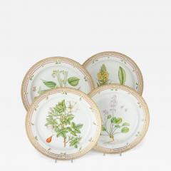  Royal Copenhagen Four Royal Copenhagen Flora Danica Porcelain Serving Plates - 4697827
