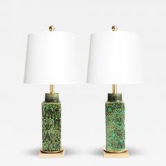  Royal Copenhagen NILS THORSSON FOR ROYAL COPENHAGEN PAIR OF BACA LAMPS DENMARK 1960  - 4099560