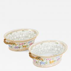  Royal Copenhagen Pair of Royal Copenhagen Flora Danica Porcelain Fruit Baskets - 4622271