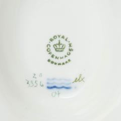  Royal Copenhagen Pair of Royal Copenhagen Flora Danica Porcelain Sauce Boats and Stands - 4740764
