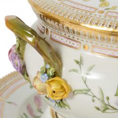  Royal Copenhagen Pair of Royal Copenhagen Flora Danica Porcelain Tureens with Stands - 4697784