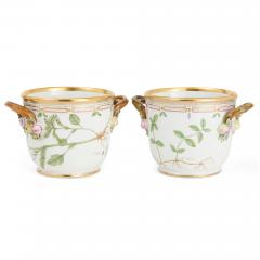  Royal Copenhagen Pair of Royal Copenhagen Flora Danica Porcelain Wine Coolers - 4740770