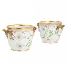  Royal Copenhagen Pair of Royal Copenhagen Flora Danica Porcelain Wine Coolers - 4740874