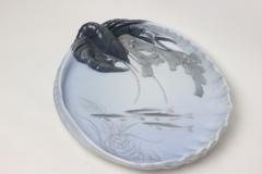  Royal Copenhagen Royal Copenhagen Art Nouveau Porcelain Lobster and Fish Bowl 1923 Denmark - 2944013