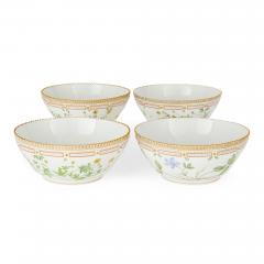  Royal Copenhagen Set of Four Royal Copenhagen Flora Danica Porcelain Bowls - 4727742