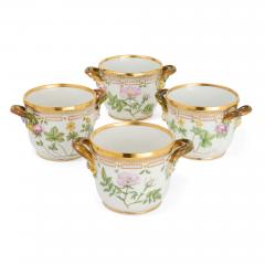  Royal Copenhagen Set of Four Royal Copenhagen Flora Danica Porcelain Cache Pots - 4716656