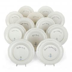  Royal Copenhagen Set of Twelve Royal Copenhagen Flora Danica Dessert Plates - 4622143