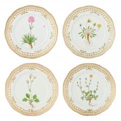  Royal Copenhagen Set of Twelve Royal Copenhagen Flora Danica Dessert Plates - 4622146