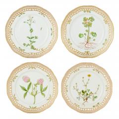  Royal Copenhagen Set of Twelve Royal Copenhagen Flora Danica Dessert Plates - 4622147