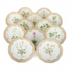  Royal Copenhagen Set of Twelve Royal Copenhagen Flora Danica Dessert Plates - 4622268