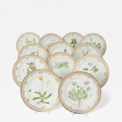  Royal Copenhagen Set of Twelve Royal Copenhagen Flora Danica Porcelain Dinner Plates - 4688854