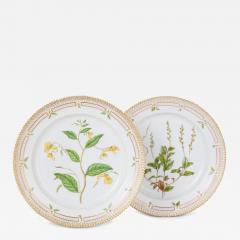  Royal Copenhagen Two Danish porcelain Royal Copenhagen Flora Danica serving plates - 4399520