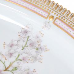  Royal Copenhagen Two large Danish Flora Danica hand painted floral oval platters by Royal Cop  - 4409223