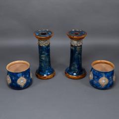  Royal Doulton Royal Doulton A Perfect Pair of Jardinieres on Matching Stands - 4188461