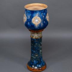  Royal Doulton Royal Doulton A Perfect Pair of Jardinieres on Matching Stands - 4188464