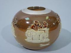  Royal Doulton Royal Doulton Lambeth Stoneware Match Strike 1909 - 3748356