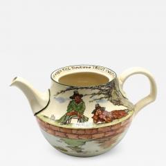  Royal Doulton Royal Doulton Tea Pot with Fishing Scene circa 1920 - 3673788