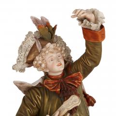  Royal Dux Bohemian Royal Dux porcelain figure of a musician - 3922161