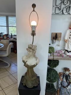  Royal Dux ORIGINAL ART NOUVEAU LADY CERAMIC BUST LAMP BY ROYAL DUX - 4329361