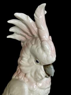  Royal Dux Vintage Royal Dux Porcelain Figurine of a Cockatoo Perched on a Branch - 4313421