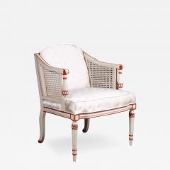  Royal Furniture Co French Louis XVI Style Painted Bergere Armchair - 2963755