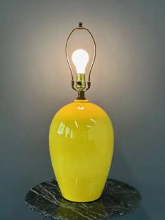  Royal Haeger 1970s Large Haeger Intense Yellow Ceramic Table Lamp Mid Century - 4148111