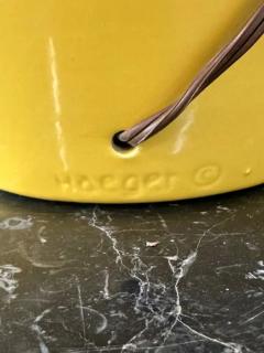  Royal Haeger 1970s Large Haeger Intense Yellow Ceramic Table Lamp Mid Century - 4148114