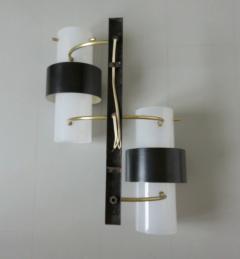  Royal Lumi res Double wall lamp perspex brass and lacquered metal Ed Lunel France circa 1960 - 3427979