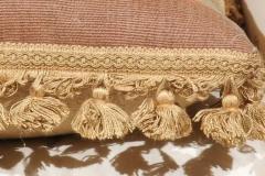  Royal Manufacture of Aubusson French 19th Century Aubusson Tapestry Pillow with Rose and Tassels - 3472721