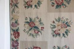  Royal Manufacture of Aubusson French 19th Century Aubusson Wall Tapestry with Pink and Cream Floral D cor - 3736914