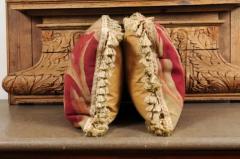  Royal Manufacture of Aubusson Pair of French Pillows Made of 19th Century Aubusson Tapestries with Foliage - 3472643